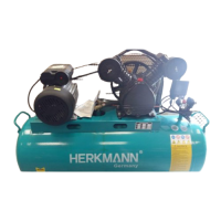 HERKMANN oro kompresorius 2cil/70L 3KW 380l/min